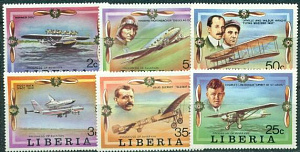 Либерия, 1978, История Авиации, Шаттл, 6 марок